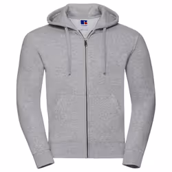 Russell Mens Authentic Full Zip Hoodie - L, Light Oxford