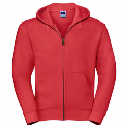 Russell Mens Authentic Full Zip Hoodie - S, Classic Red