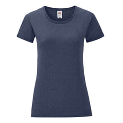 Fruit of the Loom Womens/Ladies Iconic Heather T-Shirt - S, Navy