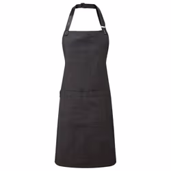 Premier Unisex Adult Annex Oxford Faux Leather Bibbed Full Apron - One Size, Black