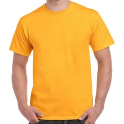 Gildan Adults Unisex Heavy Cotton T Shirt - 3XL, Gold