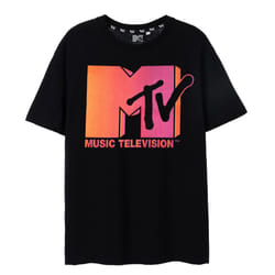 MTV Mens Ombre T-Shirt - 3XL, Black