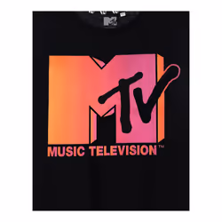 MTV Mens Ombre T-Shirt - 3XL, Black