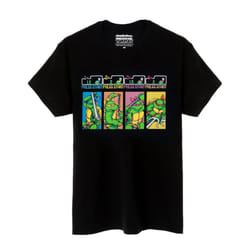 Teenage Mutant Ninja Turtles Mens Press Start Arcade Game T-Shirt - XXL, Black
