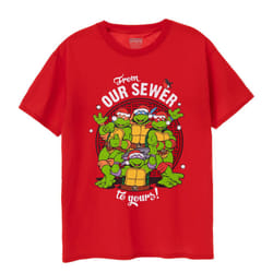 Teenage Mutant Ninja Turtles Mens From Our Sewer To Yours T-Shirt - XL, Red