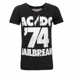 Amplified Mens Jailbreak 74 AC/DC Short-Sleeved T-Shirt