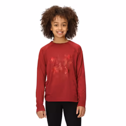 Regatta Childrens/Kids Burnlee Butterflies Marl Long-Sleeved T-Shirt - 15-16 Years, Rumba Red