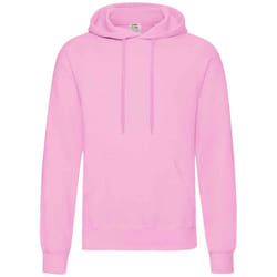 Fruit Of The Loom Unisex Adults Classic Hooded Sweatshirt - L, Light Pink