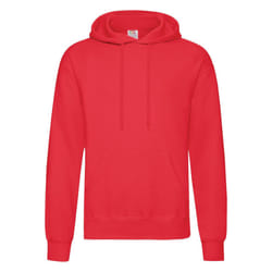 Fruit Of The Loom Unisex Adults Classic Hooded Sweatshirt - S, Red