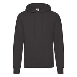 Fruit Of The Loom Unisex Adults Classic Hooded Sweatshirt - S, Black
