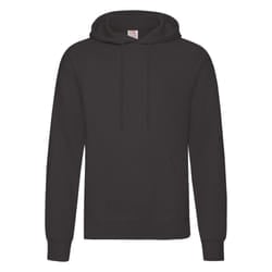 Fruit Of The Loom Unisex Adults Classic Hooded Sweatshirt - XXL, Black