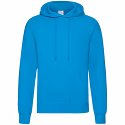 Fruit Of The Loom Unisex Adults Classic Hooded Sweatshirt - XL, Azure Blue