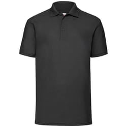 Fruit of the Loom Mens 65/35 Polo Shirt - XXL, Black