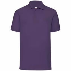 Fruit of the Loom Mens 65/35 Polo Shirt - 3XL, Purple
