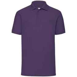 Fruit of the Loom Mens 65/35 Polo Shirt - 3XL, Purple
