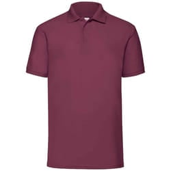 Fruit of the Loom Mens 65/35 Polo Shirt - L, Burgundy
