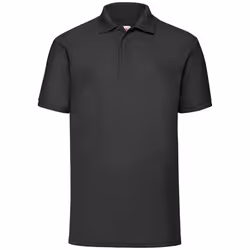 Fruit of the Loom Mens 65/35 Polo Shirt - M, Black