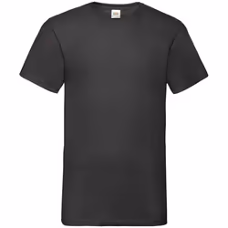 Fruit of the Loom Mens Valueweight V Neck T-Shirt - M, Black