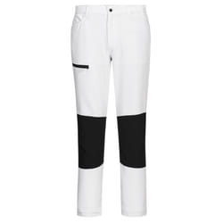 Portwest Mens WX2 Slim Work Trousers - 38R, White