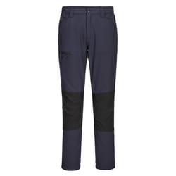 Portwest Mens WX2 Slim Work Trousers - 34R, Deep Navy/Black