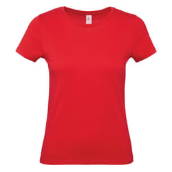 B&C Womens/Ladies #E150 T-Shirt - XS, Red