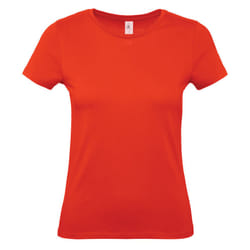 B&C Womens/Ladies #E150 T-Shirt - XS, Fire Red