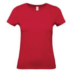 B&C Womens/Ladies #E150 T-Shirt - XS, Deep Red
