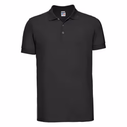 Russell Mens Stretch Polo Shirt - S, Black