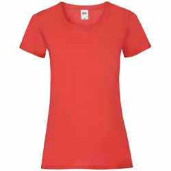 Fruit of the Loom Womens/Ladies Valueweight Heather Lady Fit T-Shirt - 10 UK, Red
