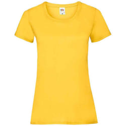Fruit of the Loom Womens/Ladies Valueweight Heather Lady Fit T-Shirt - 18 UK, Sunflower