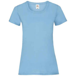 Fruit of the Loom Womens/Ladies Valueweight Heather Lady Fit T-Shirt - 14 UK, Sky Blue