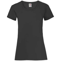Fruit of the Loom Womens/Ladies Valueweight Heather Lady Fit T-Shirt - 12 UK, Black