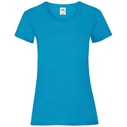 Fruit of the Loom Womens/Ladies Valueweight Heather Lady Fit T-Shirt - 10 UK, Azure Blue
