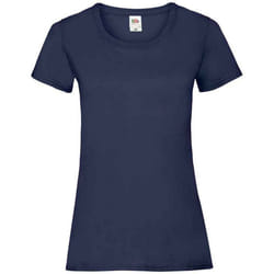Fruit of the Loom Womens/Ladies Valueweight Heather Lady Fit T-Shirt - 10 UK, Deep Navy