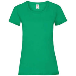 Fruit of the Loom Womens/Ladies Valueweight Heather Lady Fit T-Shirt - 8 UK, Kelly Green