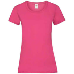 Fruit of the Loom Womens/Ladies Valueweight Heather Lady Fit T-Shirt - 8 UK, Fuchsia