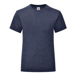 Fruit of the Loom Girls Iconic Heather T-Shirt - 12-13 Years, Navy