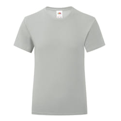 Fruit of the Loom Girls Iconic Heather T-Shirt - 5-6 Years, Zinc