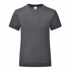 Fruit of the Loom Girls Iconic Heather T-Shirt - 9-11 Years, Light Graphite