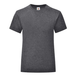 Fruit of the Loom Girls Iconic Heather T-Shirt - 9-11 Years, Light Graphite