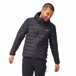 Regatta Mens Marizion Baffled Hooded Padded Jacket - L, Black