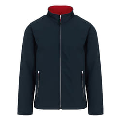 Regatta Mens Ascender Plain Double Layered Soft Shell Jacket - 3XL, Navy/Classic Red