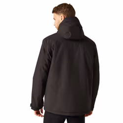 Regatta Mens Navigate Insulated Waterproof Jacket - L, Black/Orange Pop