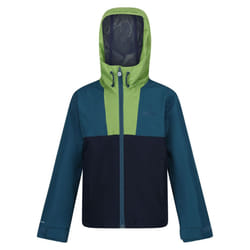 Regatta Childrens/Kids Hanleigh Waterproof Jacket - 14 Years, Piquant Green/Moroccan Blue/Navy