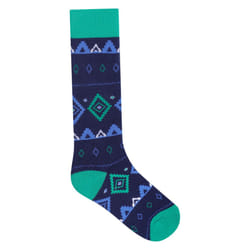 Dare 2B Childrens/Kids Fair Isle Ski Socks - 9-11 Years, Vivid Green/Moonlight Denim