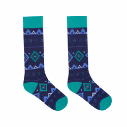 Dare 2B Childrens/Kids Fair Isle Ski Socks - 9-11 Years, Vivid Green/Moonlight Denim