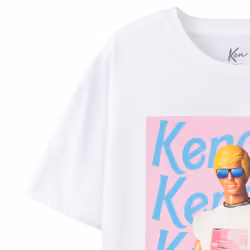 Barbie Mens Kencore Short-Sleeved T-Shirt - 3XL, White
