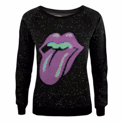 Amplified Womens/Ladies Pixel Lick The Rolling Stones Sweatshirt