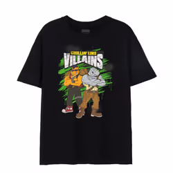 Teenage Mutant Ninja Turtles Mens Villains Bebop & Rocksteady T-Shirt - M, Black