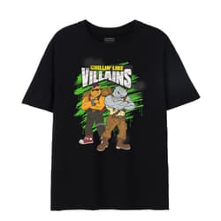 Teenage Mutant Ninja Turtles Mens Villains Bebop & Rocksteady T-Shirt - XXL, Black